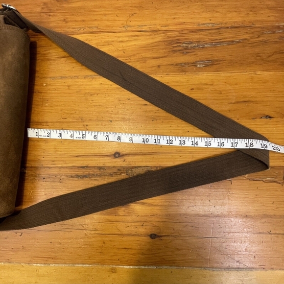 Wilsons Leather M. Julian Brown Suede Leather Messenger Laptop Briefcase Bookbag - Picture 4 of 12